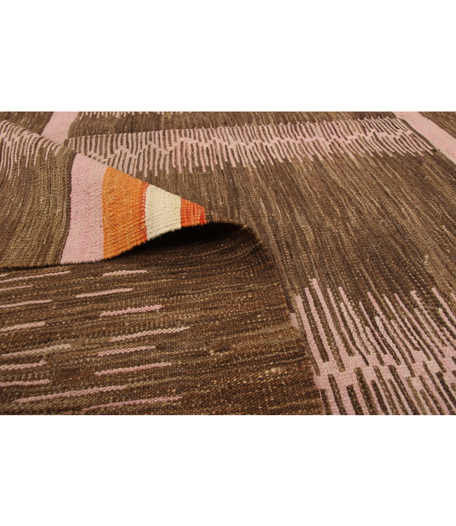 257x200 cm Handgemacht modern Wolle Kelim Teppich Orientteppich