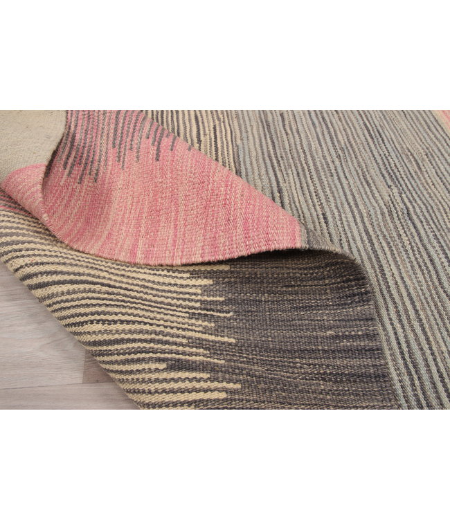 260x198 cm Handmade Afghan modern Kilim Area Rug Wool Carpet