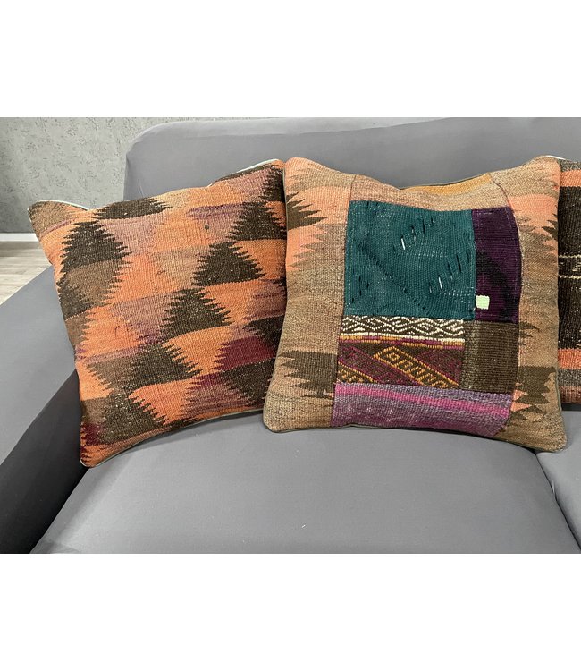 4x kelim kussens ca 45x45 cm met vulling