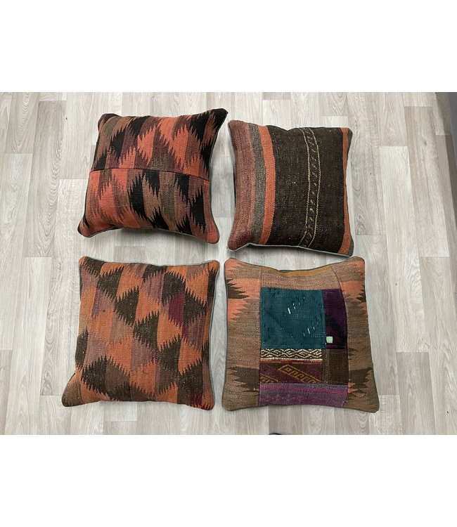 4x kelim kissens 45x45 cm mit Füllung