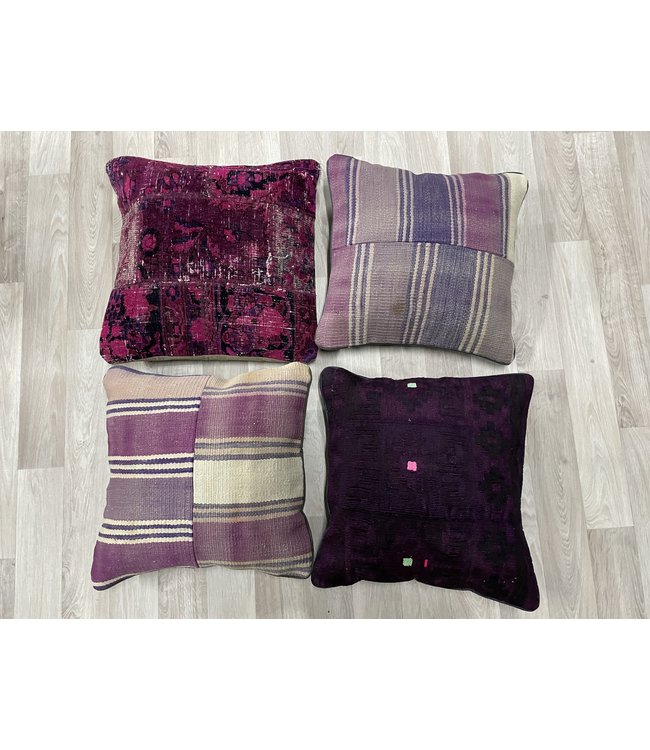 4x kilim cushion cover ca 45x45 cm with filling