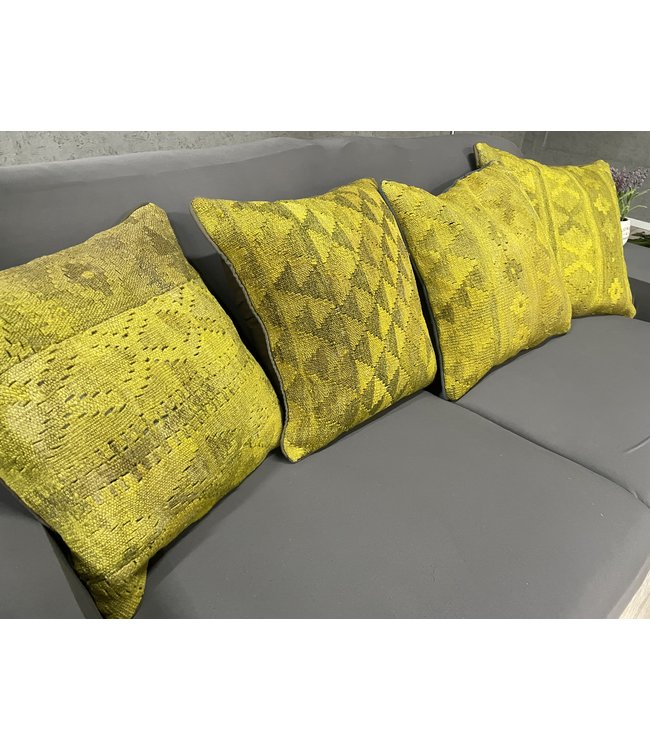 4x kelim kussens ca 45x45 cm met vulling