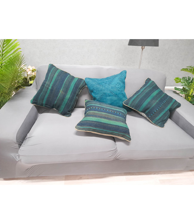 4x kilim cushion cover ca 45x45 cm with filling