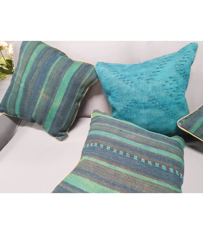 4x kelim kussens ca 45x45 cm met vulling