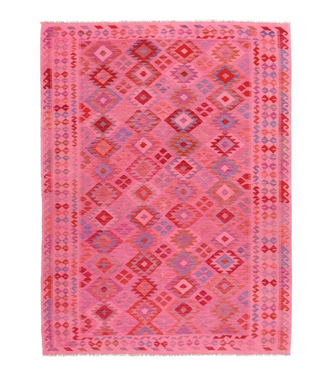 300x208 cm Handmade Afghan Kilim Area Rug Wool Carpet
