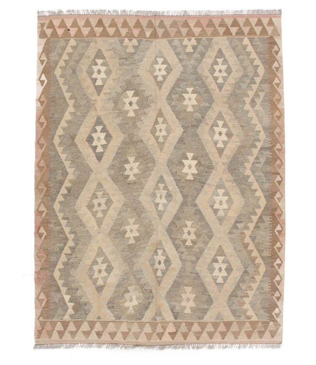 202x151 cm Handgemaakt Natural Kelim Wol Tapijt