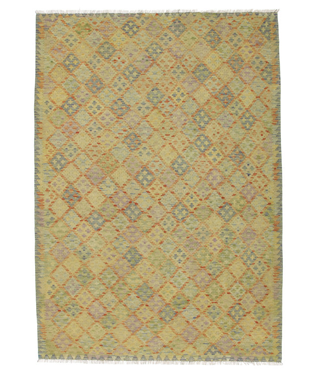 9'84x6'76 Hand Woven Afghan Wool Kilim Area Rug