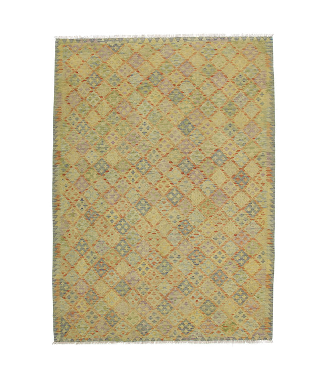 Handgewebte Orientalisch Wolle Kelim Teppich 300x206 cm