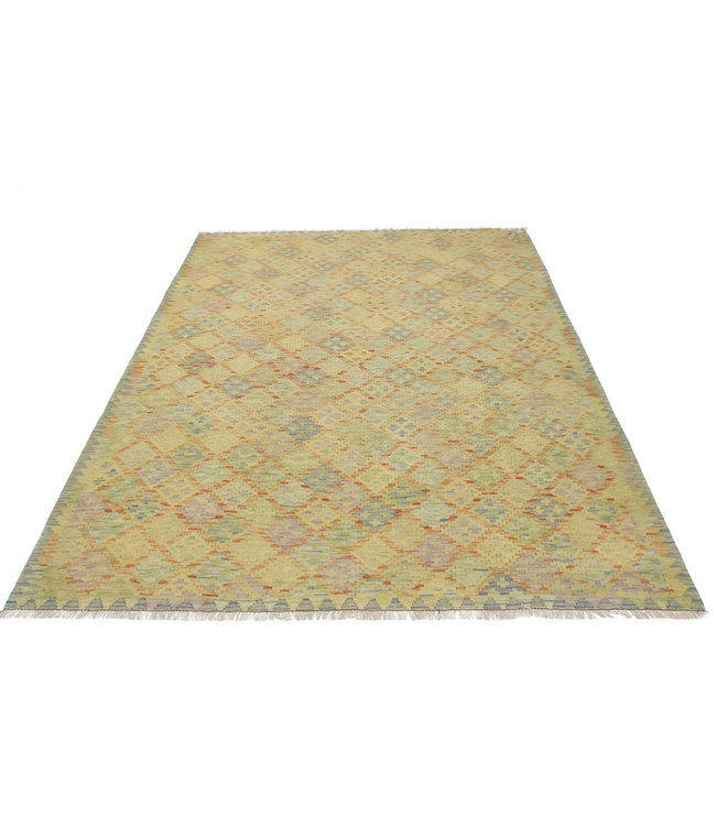 9'84x6'76 Hand Woven Afghan Wool Kilim Area Rug