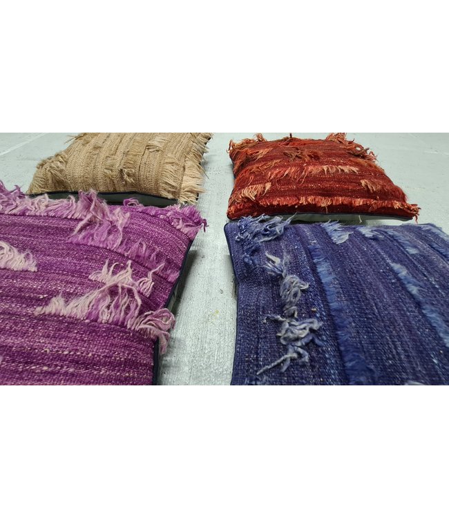 4x kilim cushion cover modern ca 45x45 cm with filling