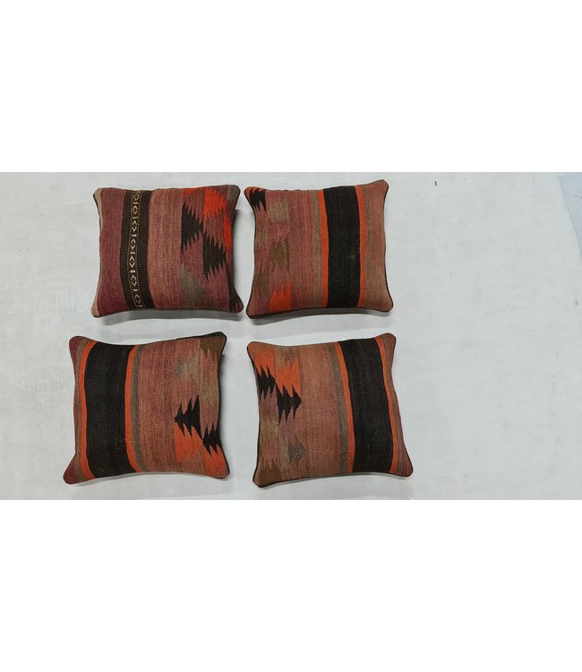 4x kilim cushion cover modern ca 45x45 cm with filling