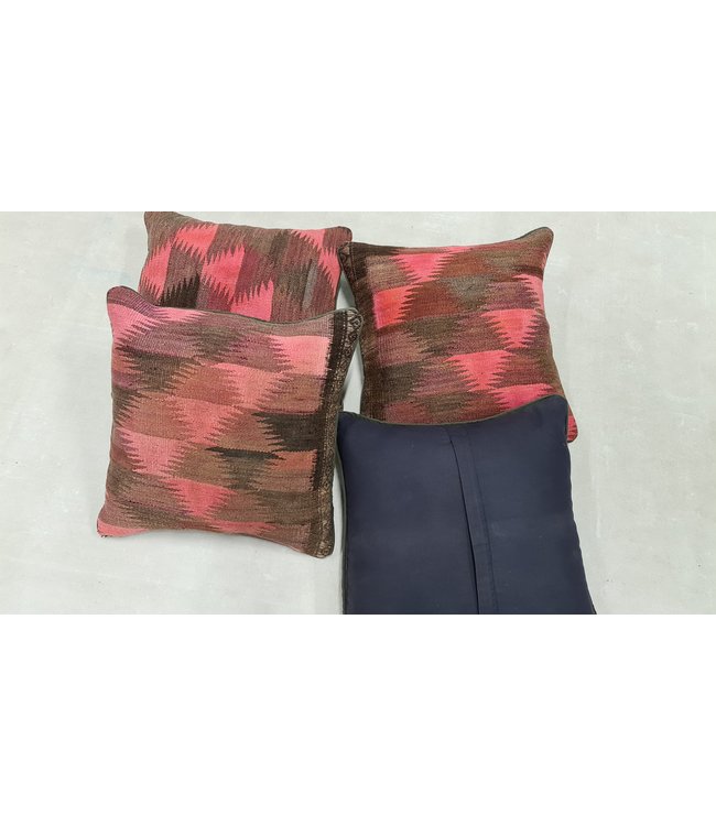4x kelim kussens modern ca 45x45 cm met vulling