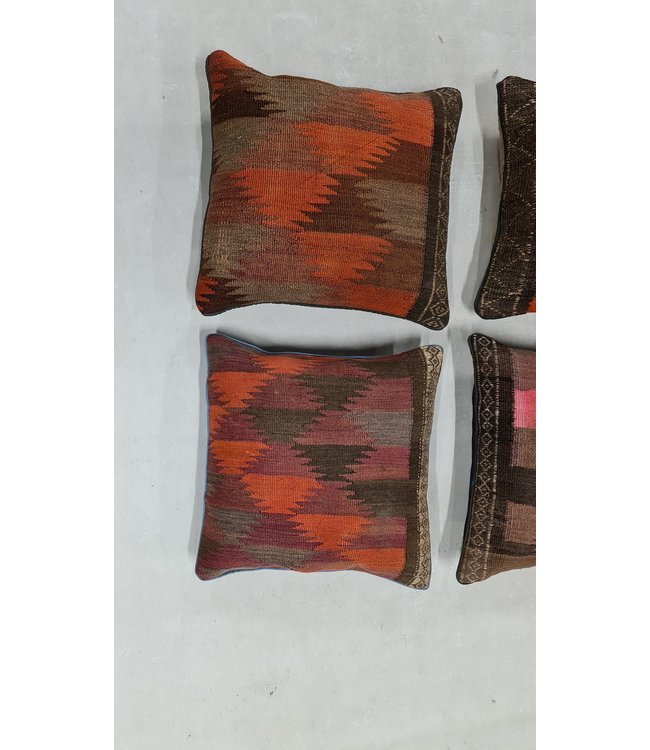 4x kelim kussens traditioneel ca 45x45 cm met vulling
