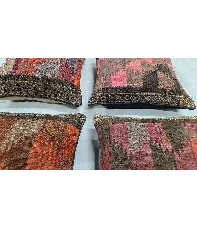 4x kelim kussens traditioneel ca 45x45 cm met vulling