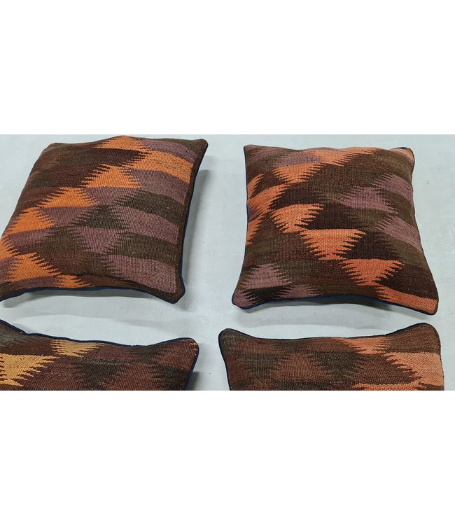 4x kelim kussens traditioneel ca 45x45 cm met vulling