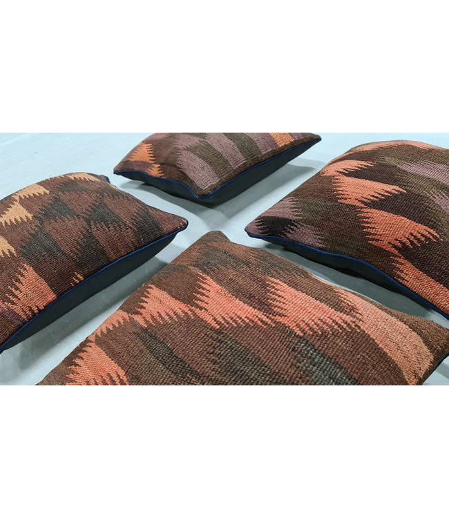 4x kelim kussens traditioneel ca 45x45 cm met vulling