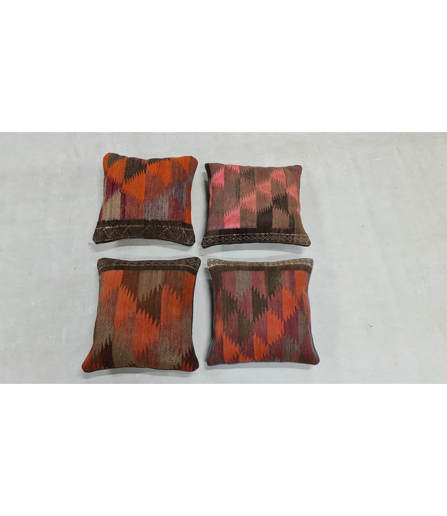 4x kilim cushion cover traditional ca 45x45 cm with filling