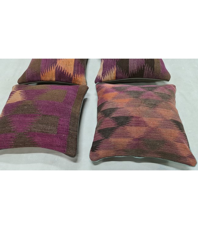 4x kelim kussens ca 45x45 cm met vulling