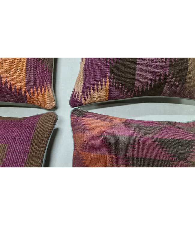 4x kilim cushion cover ca 45x45 cm with filling