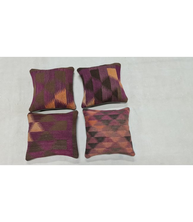 4x kilim cushion cover ca 45x45 cm with filling
