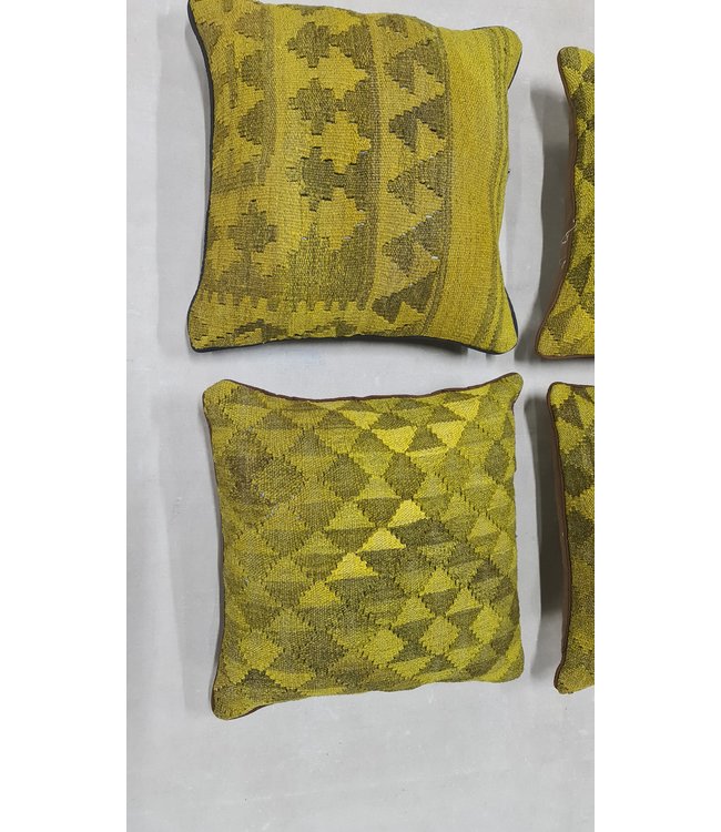4x kilim cushion cover traditional ca 45x45 cm with filling