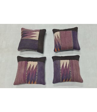 4x kilim cushion cover ca 45x45 cm with filling