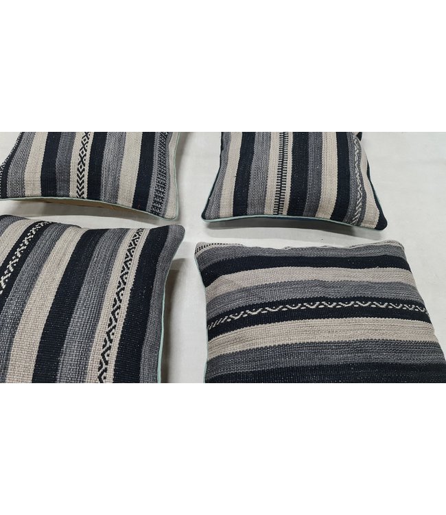 4x kelim kussens modern ca 45x45 cm met vulling