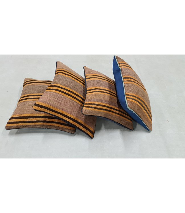 4x kilim cushion cover modern ca 45x45 cm with filling