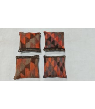 4x kilim cushion cover modern ca 45x45 cm with filling