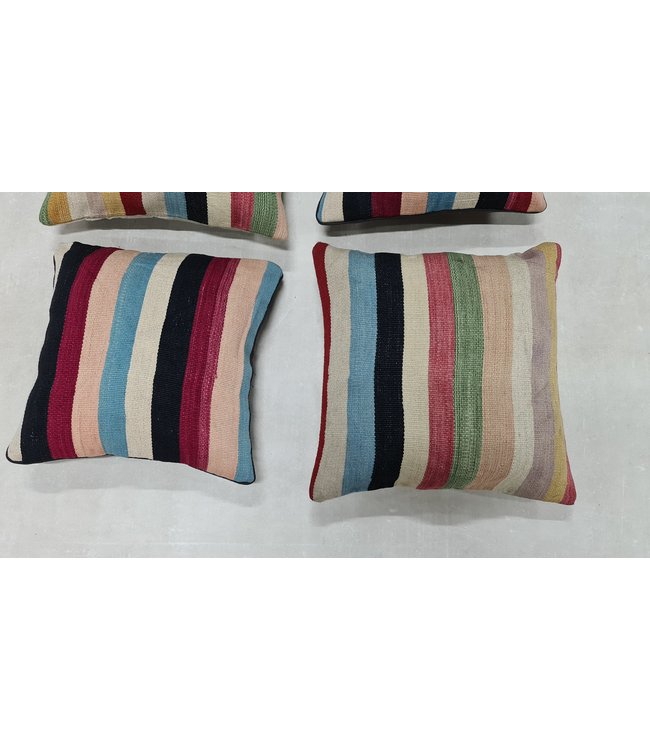 4x kilim cushion cover modern ca 45x45 cm with filling