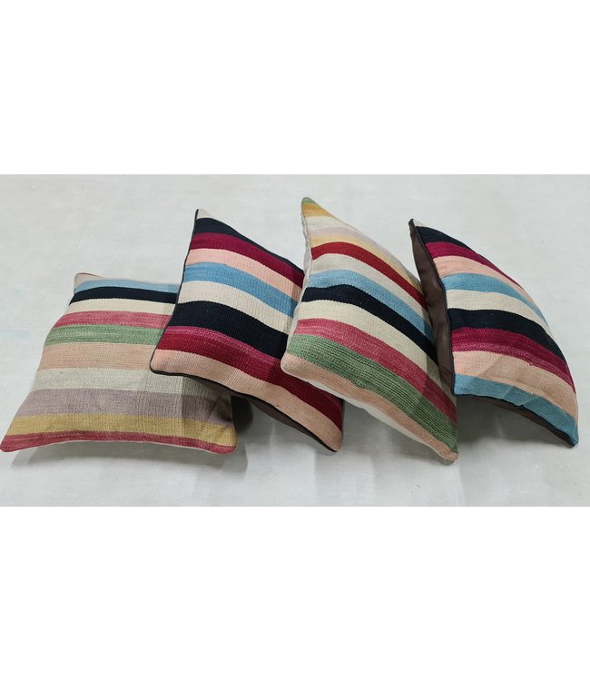 4x kelim kussens modern ca 45x45 cm met vulling