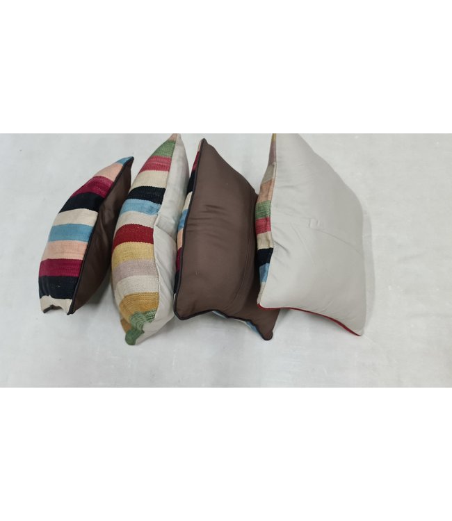 4x kelim kussens modern ca 45x45 cm met vulling
