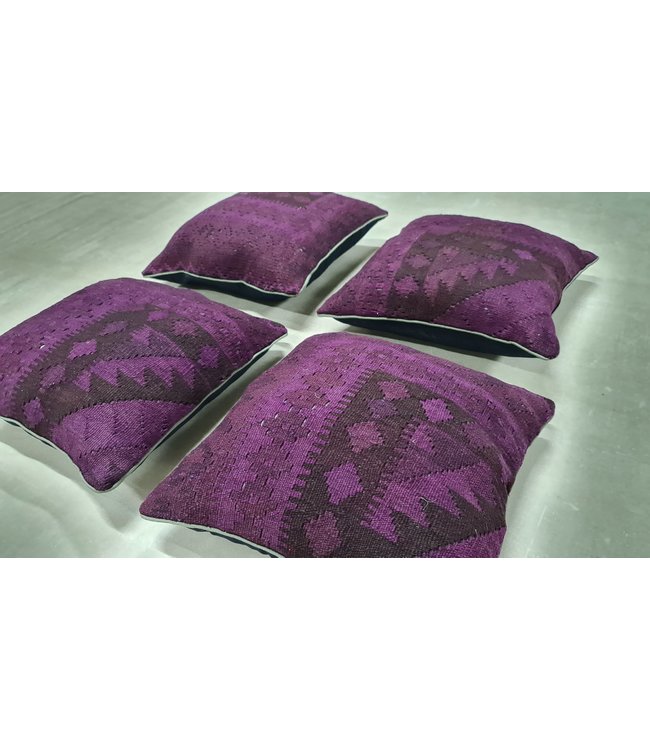 4x kelim kussens traditioneel ca 45x45 cm met vulling