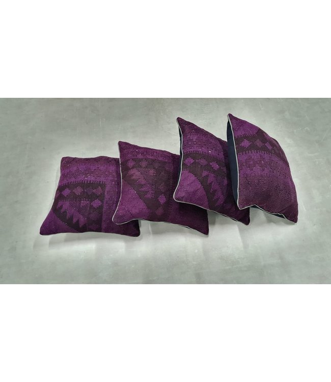 4x kelim kussens traditioneel ca 45x45 cm met vulling