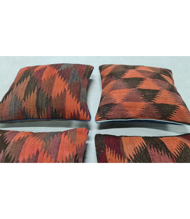 4x kelim kussens traditioneel ca 45x45 cm met vulling