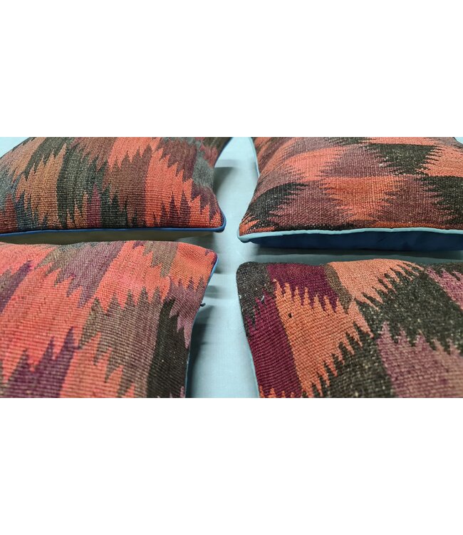 4x kilim cushion cover traditional ca 45x45 cm with filling