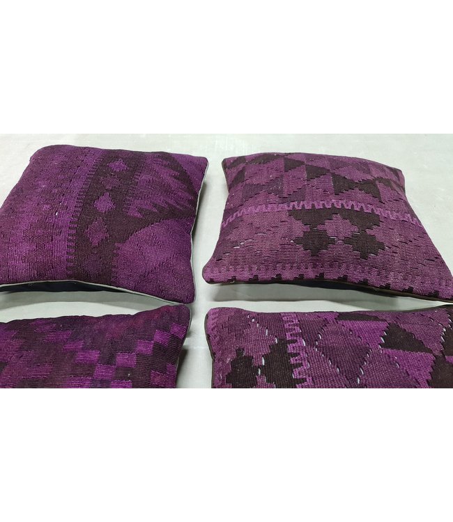 4x kelim kussens traditioneel ca 45x45 cm met vulling