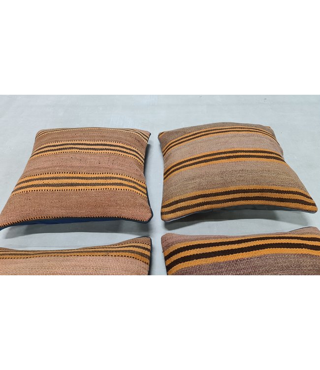 4x kelim kussens modern ca 45x45 cm met vulling