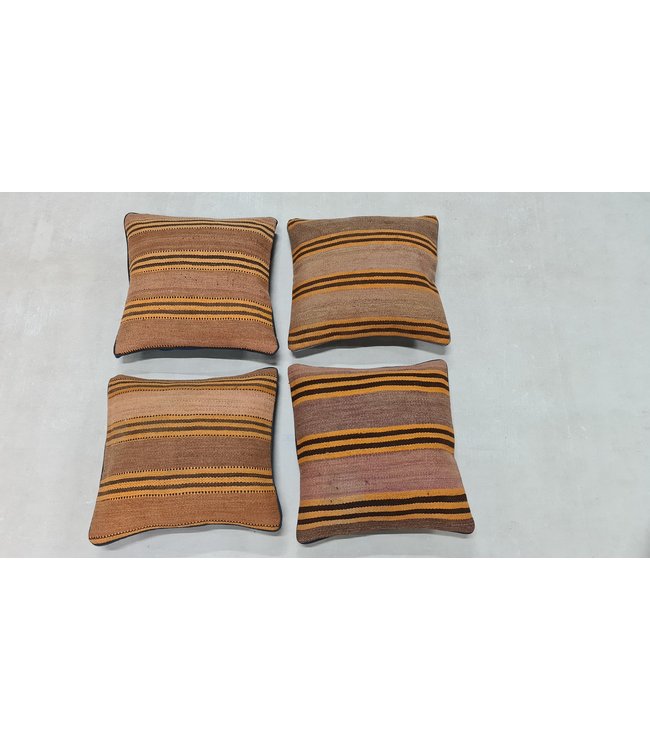 4x kilim cushion cover modern ca 45x45 cm with filling