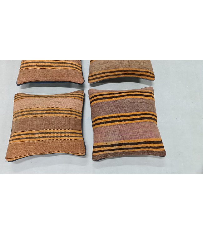 4x kilim cushion cover modern ca 45x45 cm with filling