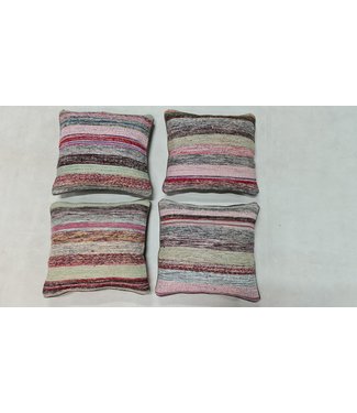 4x kilim cushion cover modern ca 45x45 cm with filling