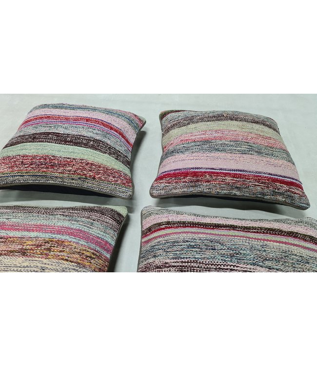 4x kilim cushion cover modern ca 45x45 cm with filling