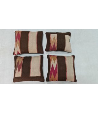 4x kilim cushion cover modern ca 45x45 cm with filling