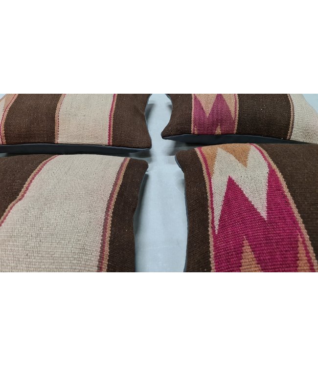 4x kilim cushion cover modern ca 45x45 cm with filling