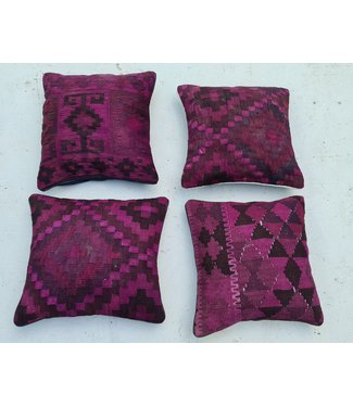 4x kilim cushion cover traditional ca 45x45 cm with filling