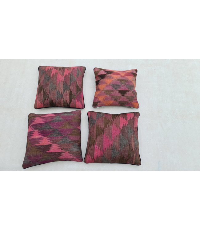4x kilim cushion cover traditional ca 45x45 cm with filling