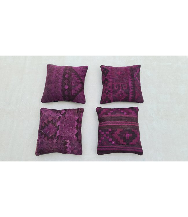 4x kilim cushion cover traditional ca 45x45 cm with filling