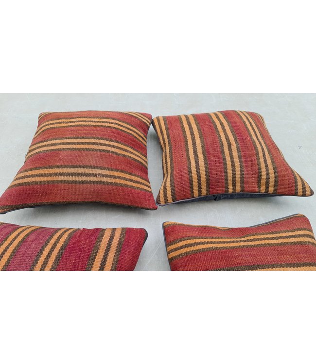 4x kelim kussens modern ca 45x45 cm met vulling