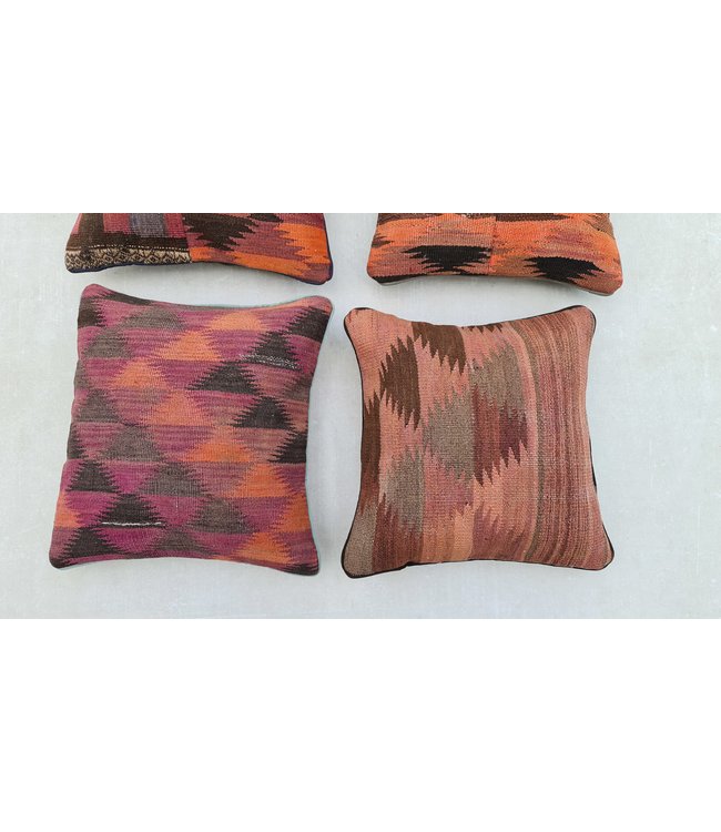 4x kilim cushion cover traditional ca 45x45 cm with filling