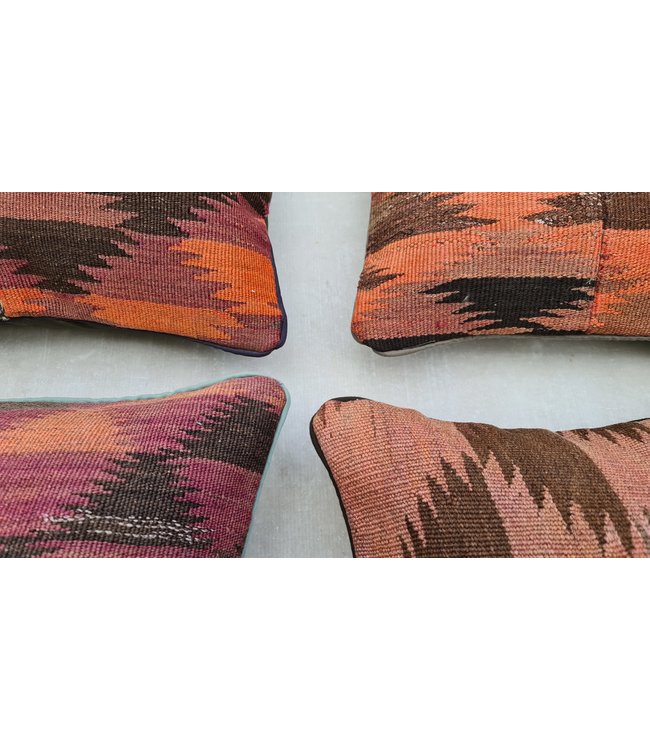 4x kilim cushion cover traditional ca 45x45 cm with filling